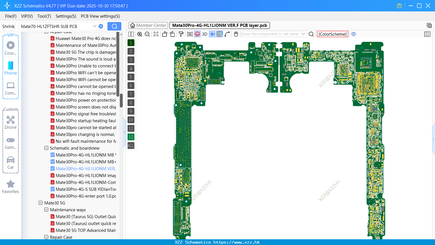 Huawei Mate30Pro-4G-HL1LIONM VER.F PCB Layer